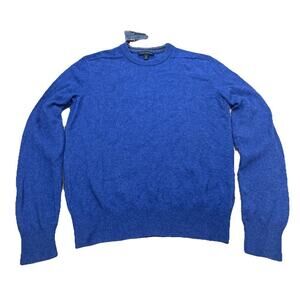 Banana Republic Merino Wool Blend Sweater Mens Medium Blue Preppy Career Casual
